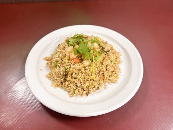 Lemon chicken Asian fusion dish at Minh's Garden Saskatoon
